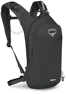 Osprey Berm 8L Biking Backpack with Hydraulics Reservoir - Lightweight Hydration Backpack for Men and Women, Raven Black