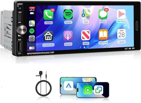 7'' Multimedia AHD GPS Sat Navi Canbus RDS/FM DIN DSP SWC DVR Radio Audio Player Stereo Bluetooth Wireless CarPlay IOS Android Ersatz für BMW Mini Cooper S R50 R52 R53 CD53/Cabrio/S GP/Seven/Park Lane