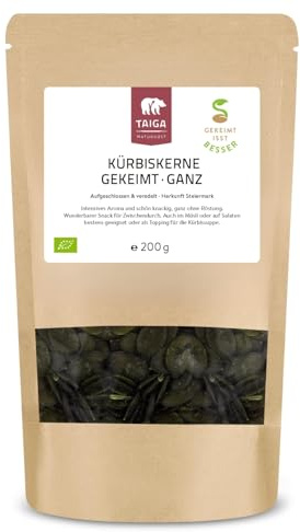 TAIGA Naturkost - gekeimte Kürbiskerne, ganz 200g