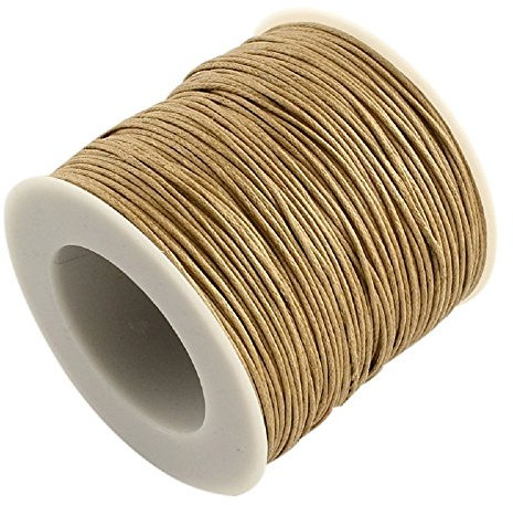 L'attrape-rêve 5 mètres de Cordon en Coton ciré de Couleur Taupe, épaisseur 1 mm