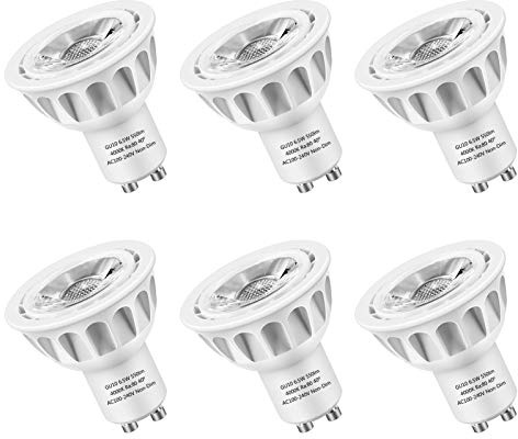 SZGMJIA GU10 LED Bulbs 120V GU10 Led Light 6.5W 4000K Non-Dimmable 6Pack