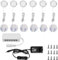Lightess 6er Unterschrank Beleuchtung Küche Unterbauleuchte LED Schrankbeleuchtung Küchenbeleuchtung Schrank Beleuchtung Wandleuchten Vitrinenbeleuchtung Spotlight mit Kabel Stecker, Kaltweiß