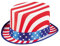 Amakando Cooler USA Zylinder für Damen und Herren/Ø ca. 28cm, Höhe 14cm / Vereinigte Staaten von Amerika Hut/Perfekt angezogen zu Fasching & Kostümfest