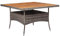 vidaXL Akazienholz Massiv Gartentisch für 4 Personen Esstisch Terrassentisch Gartenmöbel Balkontisch Tisch Grau Poly Rattan Stahlrahmen