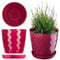 KADAX Pot de Fleurs 25 cm – en Plastique avec Soucoupe Intégrée, Pot de Plante pour Une Décoration Florale Moderne dans l'espace Intérieur (Rose)