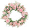 Colcolo 40cm Blumenkranz, Seidenblumen Kunstblumen Türkranz Wandkranz Dekoration für Zuhause, Hochzeit, Party - Hellrosa