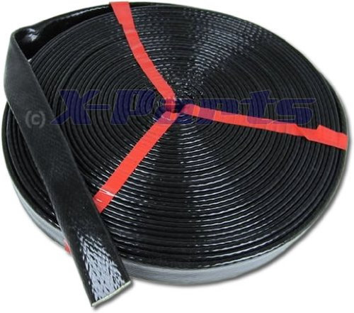 X-Parts 1m Hitzeschutzschlauch 25mm Kabelschutz Benzinleitung Kabelbaum Kabel Schlauch