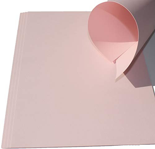 10 Blatt Ton-Bastel-Karton DIN A4 240g/m² rosa dickes Ton-Papier 210x297mm super zum Basteln - komplett durchgefärbt bedruckbar - sehr stabil DIY Bastelideen Bastelkarton