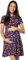 HAPPY MAMA. Maternité Robe d'allaitement Robe Trapèze Décolleté Carré.084p (Bleu Marine avec Petites Roses Rouges, 36, S)