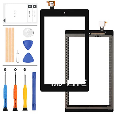 LADYSON Écran tactile de rechange pour Amazon Kindle Fire 7 7ème génération SR043KL (pour 7ème génération version 2017) avec outils gratuits