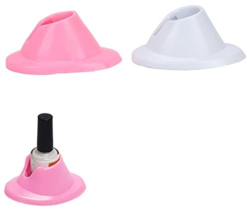 2pcs Nail Polish Bottle Stand Soft Rubber Nail Polish Bottle Holder Anti‑Spill Nail Polish Stand with Stability Nail Art Organizer Manicure Tools for Nail Art Salon