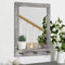 Fitwish Miroir de salle bain rustique avec étagère - mural étagères pour salon, chambre à coucher, entrée, cadre en bois décoration murale, marron, facile accrocher, Marron Rustique, 42x58cm