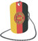U24 Dog Tag Erkennungsmarke ID Tag an Kette Flagge NVA Alu 30 x 50 mm
