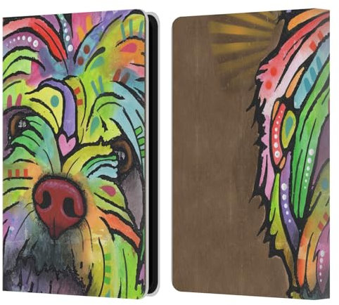 Head Case Designs Offizielle Dean Russo Amy Hunde 3 Leder Brieftaschen Handyhülle Hülle Huelle kompatibel mit Kindle Paperwhite 5 (2021)