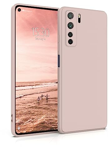 MyGadget Hülle für Huawei P40 Lite 5G - robuste Silikon Schutzhülle TPU Case Slim Silikonhülle - Back Cover Kratzfest Handyhülle - Matt Rosa