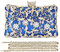 CORIOS Borsetta da Sera Donna Strass Clutch Elegante Pochette Piccolo con Catena Borsa a Mano Borsa a Tracolla Borsa a Spalla per Cocktail Festa Ballo Cerimonia Blu