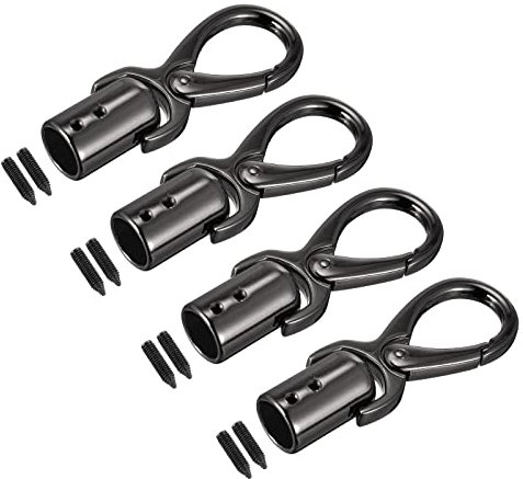 sourcing map Cordon Terminal Capuchon, 4Pcs 0.55/14mm Terminal Capuchons Barrel Perles Terminators Cordon Trouver pour Gland Bijouterie Création Sac Sangle Bricolage, Foncé Gris