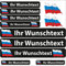 INDIGOS UG Fahrrad Aufkleber Russland - 13 Fahnenaufkleber wehend - Sticker selbst gestalten - Autoaufkleber- Motorrad - Namensaufkleber wasserfest personalisiert - Wunschtext
