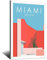 YONGCAI Miami Beach Vintage Reise Poster Leinwand Wand Home Room Decor Kunst Poster Gemälde Bild Druck Geschenk Poster