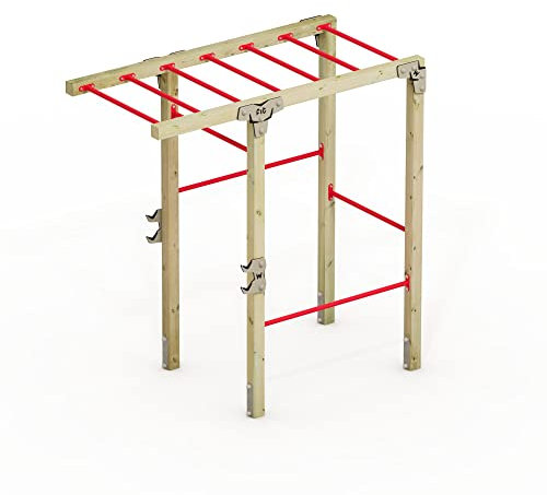 Wickey Fitnessgerät - Fit Base 425 - Outdoor Fitnessstudio, Gym für Zuhause, Klettern und Sport für Jugendliche und Erwachsene im Garten mit Klimmzugstange