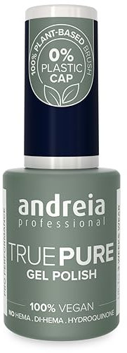 Andreia Professional Hema Free Gel Polish - TRUE PURE 21 Free and 100% Vegan for Sensitive Nails - Semi-Permanent UV LED Soak Off Gel Nail Varnish - Colour T45 Midnight Blue 10.5ml