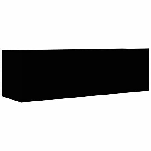 Tidyard Mobile,TV,Pensile,da Parete,Moderno,in Truciolato,Nero,100x30x30cm,Mobile TV da Muro Moderno,Mobile TV Pnesile,Mobile TV Sospeso,Mensola TV da Parete, Mensola TV da Parete Sospeso