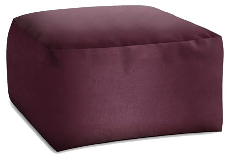 DreamRoots Pouf Hocker Comfort 70x70x40cm - Couch Hocker - Samt Hocker - Hocker Wohnzimmer - Fußhocker Für Sessel - Hocker Sofa - Sitz Poof - Fußablage Hocker - Sessel Hocker - Pouf Sitzsack
