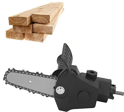 Versatile Electric Drill Chainsaw Attachment Kit with Wrench, Chain, and Circular Saw Adapter - Ideal for Woodworking and Cutting (para taladro eléctrico de 4 pulgadas)