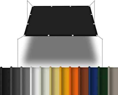 Sonnensegel 1 x 3.8 m PES Polyester Wasserabweisend Sonnendach Wasserabweisend Imprägniert für Garten Terrasse Balkon Sonnenschutz Glasdach, Schwarz