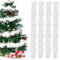 Lametta Girlande Weihnachten Weiß,Metallisch Girlande Weihnachtsbaum,4 Stück Glänzend Weihnachtsgirlande,Weihnachtsbaumschmuck Girlande,Lamettergirlande,Festliches Lamettaa Dekoration