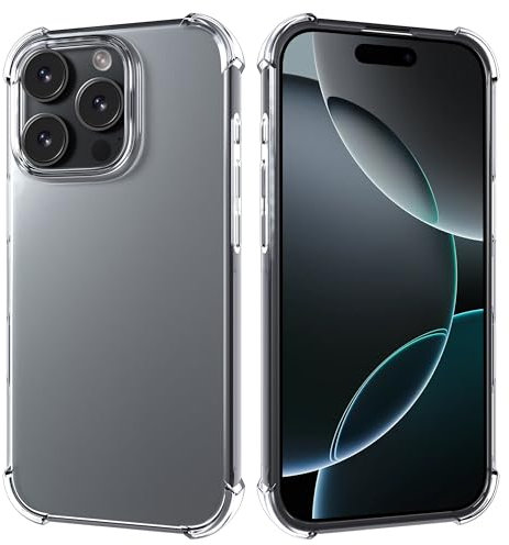 Migeec Clear Case for iPhone 16 Pro 6.3 Transparent Phone Cover Shockproof Protective