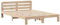 vidaXL Massivholzbett, Holzbett ohne Matratze, Bettgestell mit Kopfteil Lattenrost, Bett Doppelbett für Schlafzimmer, 120x200cm Kiefernholz
