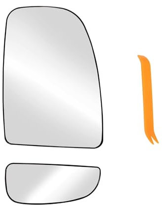 Spiegelglas Ersatz für Ducato Jumper Boxer Movano C 2006-2023 Beheizbar Konvex Ersatzspiegelglas Außenspiegel Glas Rechts Fahrerseite Spiegelglas Rechts Asphärisch Rückspiegelglas(Rechts)