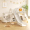 Lnhcrbs Tobogán,Toboganes Infantiles con Escalera para Trepar, Canasta de Baloncesto, Locomotora, Prismáticos, Trompeta, el Tobogán es Apto Tanto para Exterior como para Interior, a Partir De 1 Año