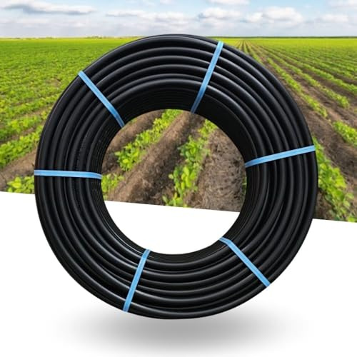 Tubo in Polietilene Diam 16 mm PN6 bassa densità per Irrigazione Orto, Giardino e Serra| Sistemi di acqua |Impianti pluristagionali per colture a pieno campo | Resistente ai raggi UV (50 METRI)