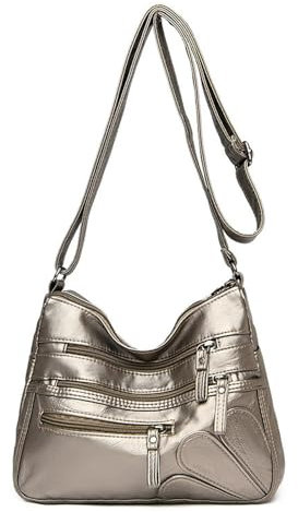CMZYBBD Handtasche Damen Weiche Leder -umhängetasche Von Frauen - Große Kapazität Crossbody -Tasche Für Pendeln, Arbeit Und Einkaufen-Dunkles Gold