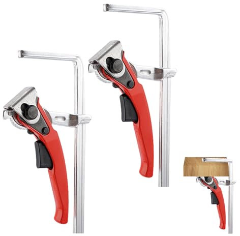 2 morsetti a leva,Morsetto da Tavolo a Cricchetto Morsetti a Leva a Sgancio Rapido Morsetto di Fissaggio Base 160 x 60 mm, ideale per serraggio sicuro di pezzi in diverse applicazioni