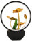 gegeweeret Tischbrunnen mit LED-Beleuchtung & Lotus-Design – Elektrischer Zimmerbrunnen mit leiser Pumpe – für Zen-Atmosphäre in Wohnzimmer/Büro (Gold, 28cm Höhe)
