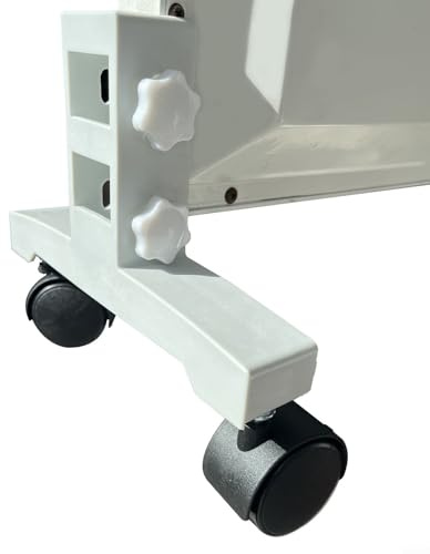 Honseadek Support de chauffage portable avec roues à 360° – Pieds de support réglables pour radiateurs électriques infrarouges – Base mobile universelle (blanc)
