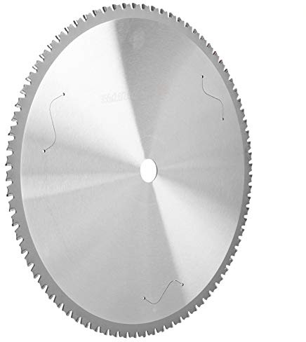 Bonbela Kreissägeblatt, Rundes Sägeblatt, Metallschneideblatt, 80T-Schnellarbeitsstahl, 355 Mm, Negativer Spanwinkel, Design Zum Schneiden Harter Materialien mit Feiner Schleifoberfläche