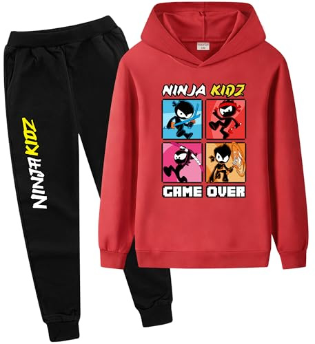 HodarSun Ninja Kidz Merch Boys Tracksuits Hoodies Sweatshirt and Pants 2pcs for Kids Comfortable Casual Suits