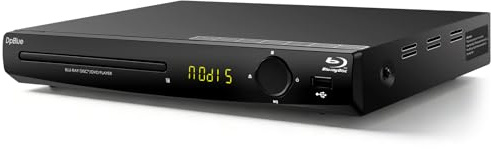 DpBlue Blu-Ray-Player, 1080P Full HD Blu-ray-DVD-Player für TV/Projektor, Heimkino, Blu-ray-Discs, Player, unterstützt Region A/1 Blu-ray-Discs, alle Regionen, DVDs, U-Disk, HDD-Wiedergabe, HDMI/AV
