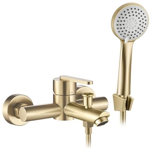 Rea - Badewannenarmatur Ontario Js-11803Bg, Gebürstetes Gold, 17,5X15X23,5Cm