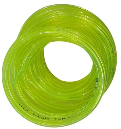 Tubo Benzina Carburante Universale Trasparente 5 Metri – Diametro tubi 5mm 6mm 8mm 10mm per Motosega, Decespugliatore, moto, Scooter e Vespa (1, 6,2 mm x 9,3 mm, Millimetri)