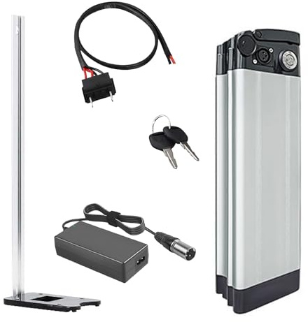 HJGHY Batería Litio Plegable integrada de 36V 10Ah 15Ah, Paquete de baterías de Litio de 48V 17,5Ah 20Ah, baterías de Repuesto con Cargador para Motor de Bicicleta eléctrica,2 Pin 36v10ah