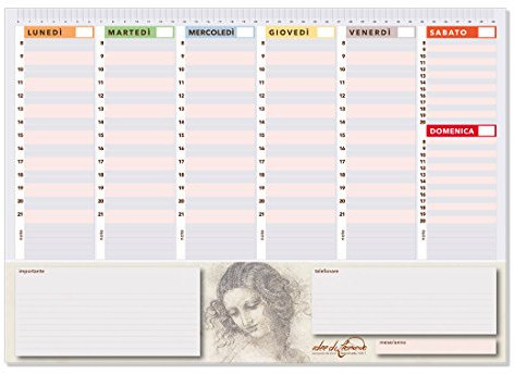 Planner wöchentliche 42 x 30 – Agenda Planner Tisch ewigen – Leda