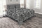 ABAKUHAUS Barock Tagesdecke Set, Weinlese-Spitze-Art, Set mit Kissenbezügen Waschbar, für Doppelbetten 264 x 220 cm, Schwarz und Weiß