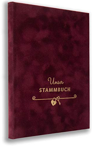 Stammbuch Bordeaux Cural Hochzeit FÜR ALLE FORMATE (Klassik, A5, A4) Stammbuch der Familie Familienstammbuch incl. 3 Klarsichthüllen