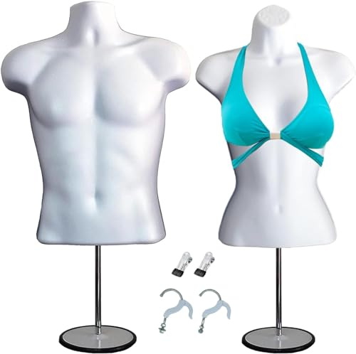 DisplayTown Ensemble de mannequin pour homme et femme Blanc Taille S-M