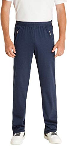 hajo Herren Jogginghose Funktions-Rehahose mit Reißverschluß am Hosenbein, Farbe:Marine (609), Größe:56/XXL